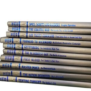 Time Life Books The Civil War Series Hardcover 10 Volumes Silver Blue Foil 83-87